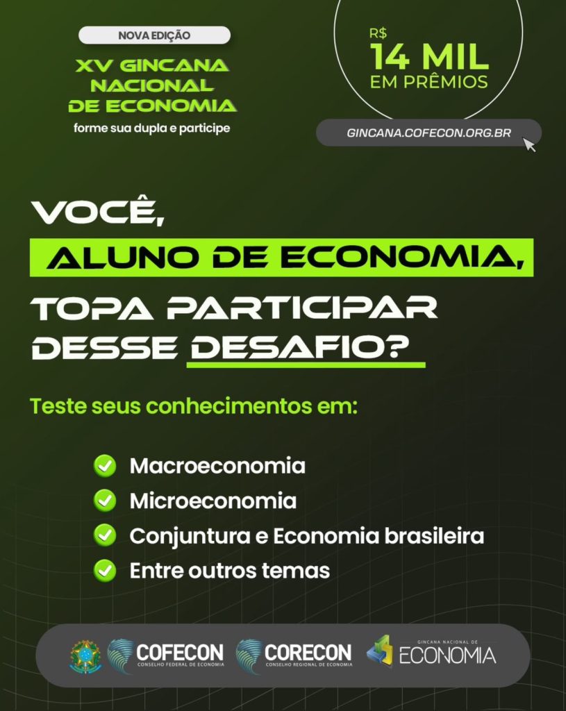 XIX Gincana Nacional de Economia está com inscrições abertas